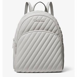 Michael Kors Abbey Medium Backpack Aluminum